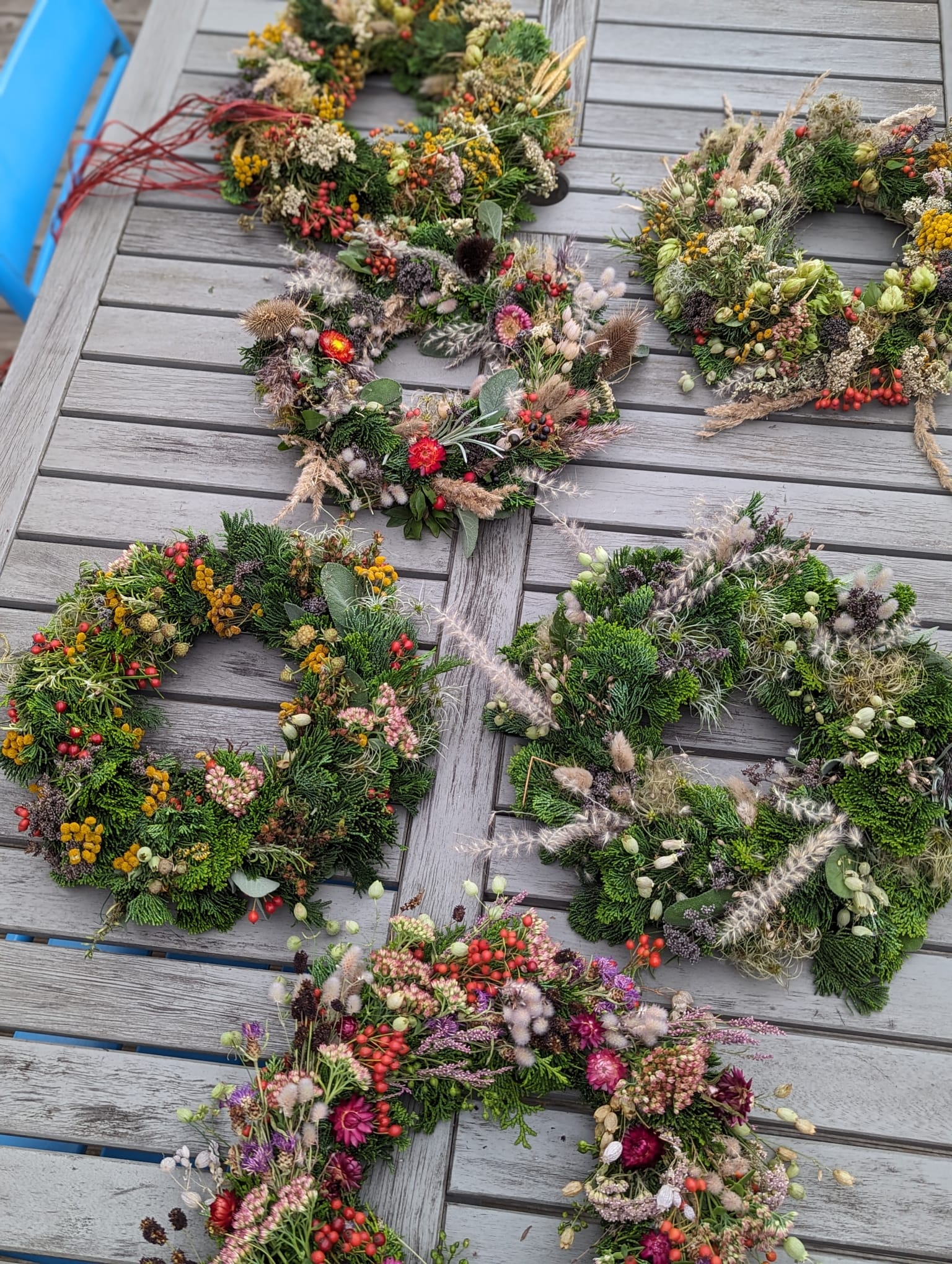 Landfrauen Workshop Naturkränze binden